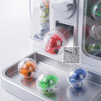 Jouets éducatifs en capsules en gros à bas prix, mini voitures à rétrofriction colorées, balles en plastique transparent de 50 mm, prix bas, pour les 14 ans et plus