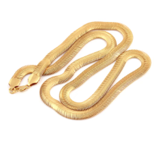 Collar de Cadena con Forma de Serpiente Grande, Estilo Rapero, Joyería de Acero Inoxidable Chapada en Oro de 18k, Regalo <span class=keywords><strong>para</strong></span> el <span class=keywords><strong>Mejor</strong></span> Amigo - Product Image 1