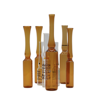 Ampoules d'injection médicale en verre ambiant plat clair 1ml 2ml 3ml 5ml bocaux durables emballés dans des cartons