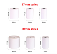 Papel Térmico para Facturación Crisp Print de 55 g/m², 80x70 mm, Secado Rápido, Antidecoloración, para Comercio Minorista, Supermercados y Oficinas