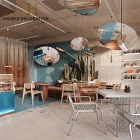 Mostrador de Café Personalizado con Vidrio Laminado, Iluminación y Exhibición de Dulces, Mostrador de Acero Inoxidable para Cafetería