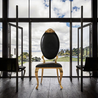 Meubles d'hôtel chaise de banquet de mariage en cuir pour événements de bureau à domicile chaises de salle à manger en métal pour restaurant meubles de maison de mariage
