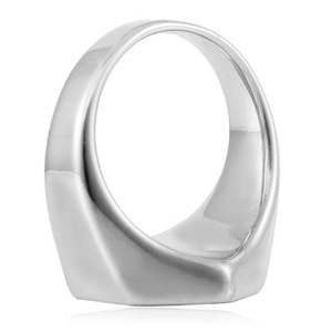 yunnique Men's Hexagon <b>Titanium</b> Steel <b>Ring</b> Bezel Setting Black Inlay Geometric Fashion Jewelry Gift - Product Image 3