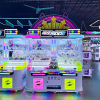 Machine à griffes à monnayeur en métal et acrylique, vente en gros d'usine, avec logo personnalisé imprimé, pour cadeaux et peluches de parc d'attractions