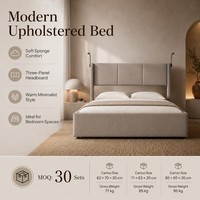 Hotelstil Taupe Gepolstertes Bettgestell für King- und Queen-Size Schlafzimmermöbel-Projekte für Importeure und Einzelhändler