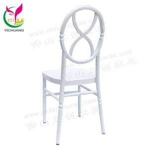 Sillas de alquiler de decoración al aire libre de fiesta de boda <span class=keywords><strong>blanca</strong></span> apilable de metal con respaldo redondo para eventos - Product Image 3