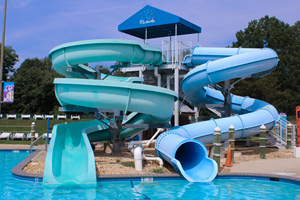 Aqua Water Play Kids Tube Slide Set Parque de fibra de vidrio Juguetes Equipo para piscina Precio de venta - Product Image 2