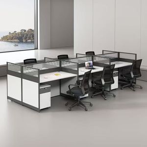 Muebles de Oficina Comerciales Modernos y Duraderos, Escritorio de Computadora Individual de Madera con Gabinete de Almacenamiento, Estación de Trabajo - Product Image 6