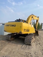 Excavadora de Cadenas Usada de Alta Calidad, Sumitomo SH200-5, 20 Toneladas, Excavadora Hidráulica con Motor, Bomba y Cucharón de 0.8m de Capacidad, en Venta