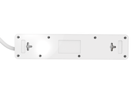 PUJIMAX 250V 16A Extension de commutateur de commande unique prise britannique multi-prises 4 prises BS parasurtenseur multiprise avec 3 USB