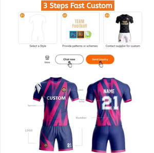 OEM Özel Tasarım Süblimasyon Baskılı Futbol Forması - Takımlar ve Kulüpler için Boş Kısa Kollu Futbol Tişörtü |   Toptan - Product Image 2