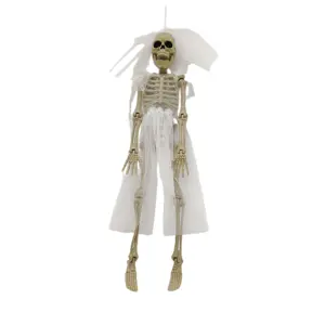 Creepy Party Decorations Scary Hanging Full Body Human Skeleton Movable Joints Halloween Plastic Skeleton