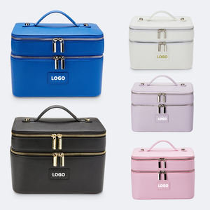 Borsa per il Trucco in Pelle Vegana LZ OEM ODM, Impermeabile, Organizer da Bagno per Donne, <span class=keywords><strong>Trousse</strong></span> Maquillage <span class=keywords><strong>Professionale</strong></span> - Product Image 3