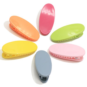 Yaz moda renk Oval plastik timsah bebek saç klipleri plastik çocuklar için tokalarım - Product Image 1