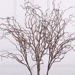 Vendita calda a stelo lungo ramoscello ramo di albero artificiale di plastica verde marrone <span class=keywords><strong>legno</strong></span> <span class=keywords><strong>rami</strong></span> secchi per natale matrimonio decorazione della casa - Product Image 1