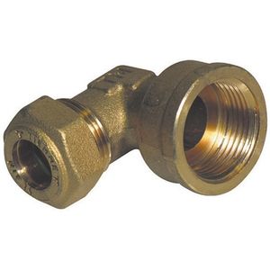 Raccord de gaz femelle à joint torique coudé 90° 1/2 x 10 pour systèmes CVC - Product Image 1