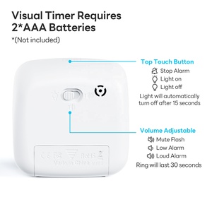 <span class=keywords><strong>Timer</strong></span> Visivo Arcobaleno da 60 Minuti con Luce Notturna Yunbaoit, <span class=keywords><strong>Timer</strong></span> Silenzioso per Gestione del Tempo per Bambini, Adulti, Cucina, Ufficio - Product Image 2