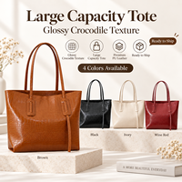 Sac à main en cuir PU pour femmes, grande capacité, fermeture à glissière, sac fourre-tout à porter à la main, sac à bandoulière, sac de shopping, usage quotidien