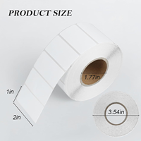 Rouleau d'étiquette thermique directe 50mm x 25mm prix usine Offres Spéciales 2x1 autocollant thermique pour étiquettes d'expédition