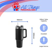 Tasses d'extérieur Tasse thermos à café de voyage Tasse en acier inoxydable 40oz Gobelet de voyage isolé avec poignée et couvercle Design moderne