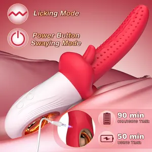 Vibrador Realista con Lengua, Estimulador de Punto G, Juguetes Sexuales para Adultos, Masajeador de Pezones y Clítoris, Dildo para Mujeres - Product Image 5