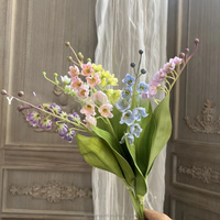 Blaue künstliche Maiglöckchen-Tischplatte Blumen arrangement Schneller Versand für Muttertag Weihnachten Neujahr Dekorationen