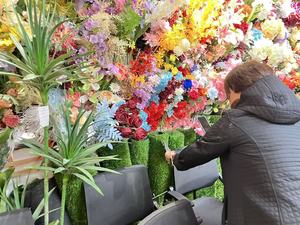 Decorazione di Halloween a Forma di <span class=keywords><strong>Zucca</strong></span> Sorridente, Stile Gotico Scuro, <span class=keywords><strong>Fiore</strong></span> Artificiale per Allestimento Festa, <span class=keywords><strong>Zucca</strong></span> Fantasma. - Product Image 5