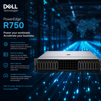 خادم رفوف جديد أصلي طراز PowerEdge R750 2U بمنفذين مع معالج Gold 6330 وذاكرة DDR4 سعة 64 جيجابايت بسرعة 3.4 جيجاهرتز عالي الأداء متوفر في المخزون