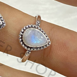 Nouvelle Arrivée 2026 – Bague en Argent Sterling 925 avec Pierre Précieuse Taillée Poire, Magnifique Design Bohème, Dernière Tendance de la Mode, Bijou pour Femme - Product Image 3