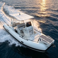 Bateau pneumatique RIB en aluminium haute vitesse 580, coque en V profond, RIB580, bateau gonflable en PVC pour la navigation en famille, la plongée et les sports nautiques