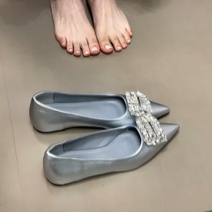 <span class=keywords><strong>Scarpe</strong></span> Eleganti da Sera Invernali Leggere con Tacco Interno, Fibbia Quadrata con Strass, Punta Affusolata e Stile Raffinato - Product Image 3