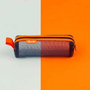 Estuche para lápices de <span class=keywords><strong>tela</strong></span> de doble capa de gran capacidad, bolsa cuadrada de <span class=keywords><strong>gasa</strong></span> para el regreso a clases, portátil y práctico - Product Image 4