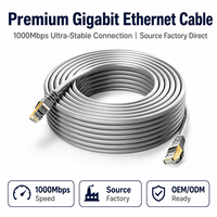 Câble Patch RJ45 Cat6 Cat6A Entièrement Blindé à Faible Coût pour Usine, CCA UTP FTP SFTP, Câble Ethernet pour Caméra de Sécurité CCTV