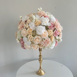 Centros de Mesa de Seda Rosa al por Mayor para Bodas, Arreglos Florales, Bola de Flores para Mesa, Flores Artificiales - Product Image 4