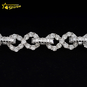 Nuovo Design Lussuoso <span class=keywords><strong>Bracciale</strong></span> Cubano <span class=keywords><strong>Infinity</strong></span> in Argento Massiccio S925 da 8mm con Diamanti Coltivati in Laboratorio e Certificato IGI, Stile Hip Hop Iced Out - Product Image 6