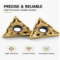 Plaquettes de fraisage en acier tungstène jaune haute performance, fraise triangulaire TNGG160404-FK pour centre d'usinage CNC, travail des métaux