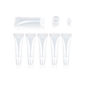 Tube transparent pas cher en plastique souple personnalisé pour emballage cosmétique de brillant à lèvres – Blanc - Product Image 1