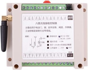 Interrupteur de <span class=keywords><strong>télécommande</strong></span> sans fil industriel 8 canaux 12V 24V 36V CC, contrôle longue distance 800 pieds, interrupteur radio étanche anti-poussière - Product Image 2