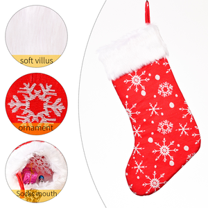 Prix d'usine – Leggings de Noël écologiques imprimés sérigraphiés, sac cadeau de Noël, chaussettes à carreaux, décoration Joyeux Noël - Product Image 4