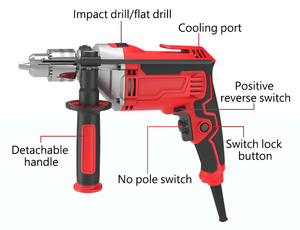 <span class=keywords><strong>Perceuse</strong></span> à percussion professionnelle KONSUN 900W |   <span class=keywords><strong>Perceuse</strong></span> électrique avec tête en aluminium et jeu de forets à noyau |   Prise en charge OEM - Product Image 3