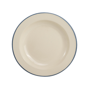 Assiettes en émail métalliques classiques blanches personnalisées avec impression florale rétro, revêtement glacé, avec bordure noire, 18 cm, 20 cm, 24 cm - Product Image 5
