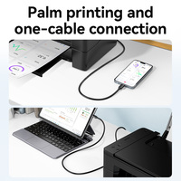 Jasoz 5A carga rápida USB C a USB B Cable de impresora 0,5 m 3m de largo 24/28AWG tipo C macho B blindaje trenzado macho para cámara ordenador