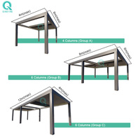 Pergola bioclimatique rétractable en aluminium QINGYING Garden