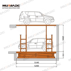 Ascenseur de stationnement souterrain à double plate-forme Ascenseur de voiture à double pont <span class=keywords><strong>hydraulique</strong></span> - Product Image 5