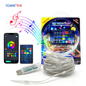 Guirnalda de Luces LED TCwin, 5M/10M, 50/100 LED, IP65/IP66, Color Completo, DC5V, CRI80, Regulable, Música BT, Decoración TUYA WIFI - Product Image 1