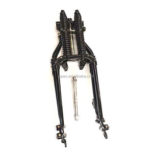 Forcella Anteriore Springer Vintage Nera Cromata in Acciaio ad Alto Tenore di Carbonio per <span class=keywords><strong>Moto</strong></span> Classiche Retro, Accessorio per Telaio, Taglie 18-26 - Product Image 3