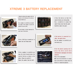 ก้อนแบตเตอรี่ลิเธียมสำรองสำหรับ <span class=keywords><strong>JBL</strong></span> <span class=keywords><strong>flip</strong></span> 4 7.4V 6800mAh ชาร์จได้แบตเตอรี่ลำโพงไร้สายมีในสต็อก - Product Image 6