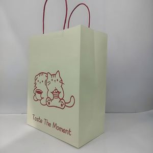 Bolsa de Papel Kraft Personalizada para Alimentos para Mascotas y Mini Bolsa de Papel con Asa de 160 mm, Bolsa de Regalo, Suministro Directo de Fábrica - Product Image 5