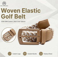 Ceinture en polyester réglable pour les membres d'équipe de golf, ceinture tissée personnalisée avec logo du club, ceinture souvenir de golf personnalisée