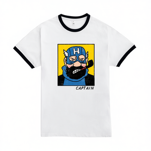 T-shirt Captain Adventure bianca con stampa grafica girocollo unisex per adulti taglia M - Product Image 2
